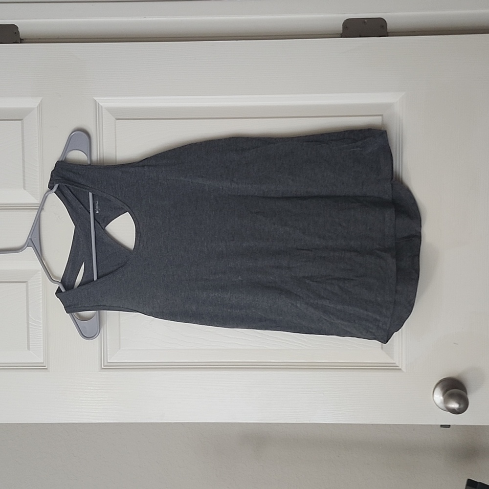 Gray athletic tank top rarely used, open back and goes good with yoga pants.